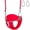 Red, variant on Swing Set Stuff Inc. Highback Half Bucket with 5.5 Ft. Coated Chains (Yellow)
