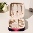 thumbnail image 6 of Valentine's Day Travel Portable Square Jewelry Box Earring Necklace Bracelet Organizer Storage Display Case Holder Stand Decorative Box Organize, 6 of 6