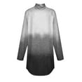 thumbnail image 3 of Ydkzymd Long Sleeve Shirt Womens Gray Plain color block Cute Shirts for Women Tie Dye Tunic Trendy Turtleneck Blouses Thermal Plus Size Petite Shirts S, 3 of 4