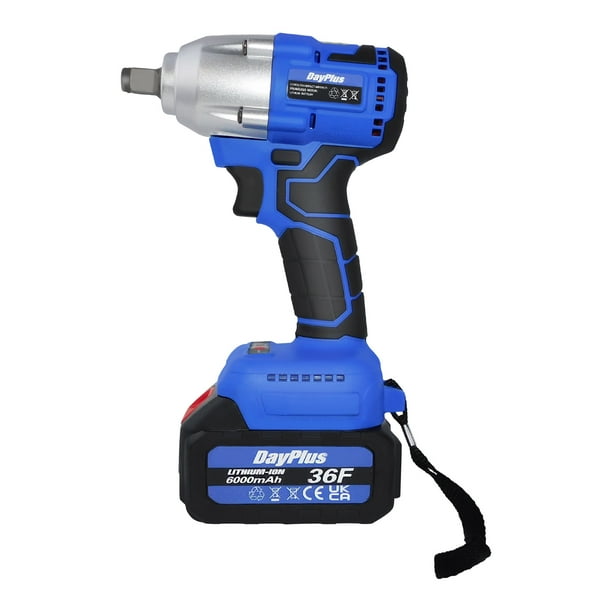 Dayplus 21V Cordless Impact Wrench Kit 1/2" 420Nm High Torque Brushless