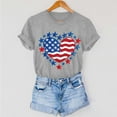 thumbnail image 4 of Weiqiqre Summer Dresses for Women American Flag Shirt Women Patriotic Shirts 4th of July Flag Heart Graphic T-Shirts Short Sleeve USA Tee Tops, 4 of 7
