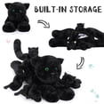 thumbnail image 2 of Peluche MaoGolan Black Cat con 4 bebés en el interior de 50 cm, 2 of 7