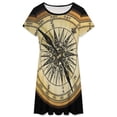 thumbnail image 3 of Reverse Pole Compass Dress Summer Street Style Dresses Female Short Sleeve Printed Sundress, 3 of 7