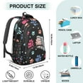 thumbnail image 5 of Black Dog Paw Footprint Backpack for School,Cute School Bag,Schoolbag with Adjustable Shoulder Straps & Padded Back,16.9 Inch, 5 of 5