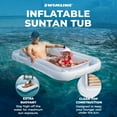 thumbnail image 2 of Swimline Luxe Edition Inflatable Suntan Tub Pool Lounger, White & Gold, 2 of 8