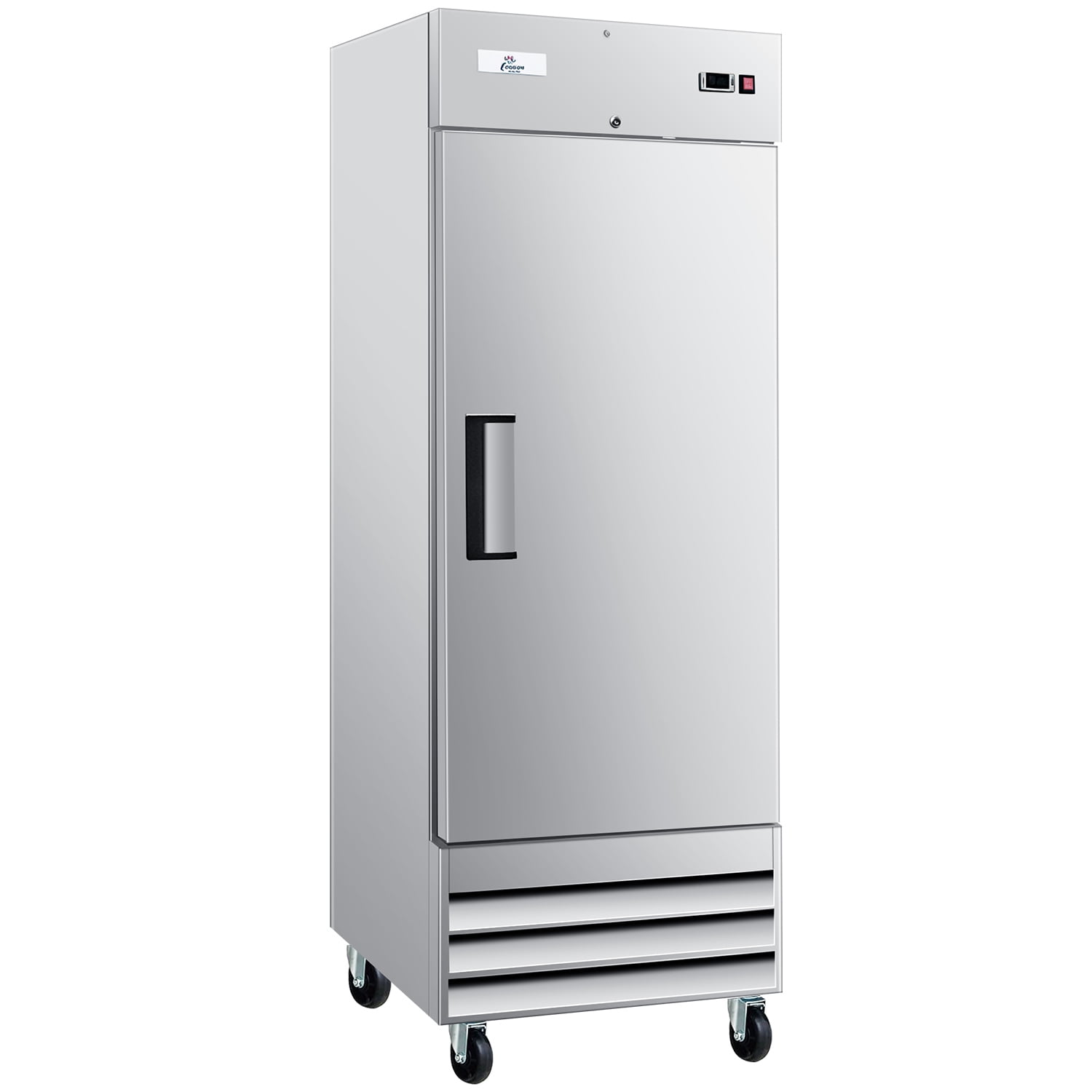 Cooler Depot 29" W Commercial Freezer, 23Cu.ft Single Solid Door Stainless Steel Storage Freezer