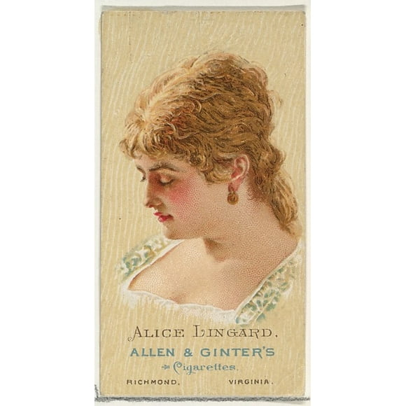 Alice Lingard, from Worlds Beauties, Series 2 (n27) for allen & ginter cigarettes poster print (18 x 24)