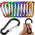 thumbnail image 1 of Lefu Carabiner Keychain Clip - Aluminum Carabeaner Key Clip,D Ring Shape Caribeener Hook Buckle,Spring Snap Key Chain Clips , for Hammocks Camping Accessories Locking Dog Leash and Harness(10pcs), 1 of 4