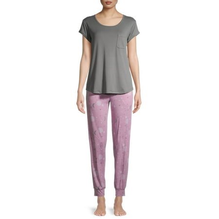 

Hanes Women s Short Sleeve Joggers Set 2-Piece