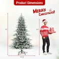 thumbnail image 3 of Gymax 7 FT Snow Flocked Artificial Christmas Tree w/ 1119 PVC & PE Tips 620 LED Lights, 3 of 10