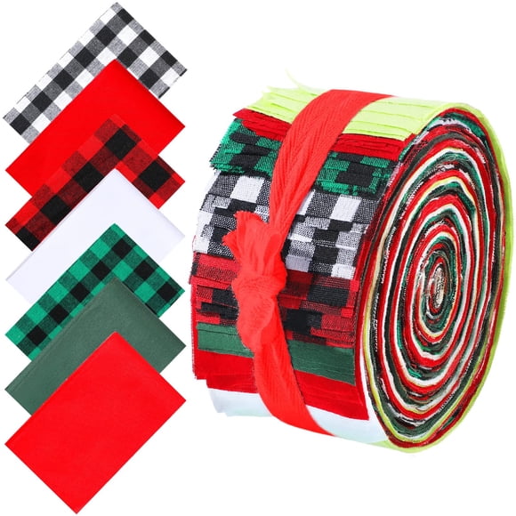 Rollo de tela Tegeme Christmas Jelly, 40 unidades, 6,5 x 100 cm, algodón