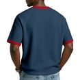 thumbnail image 3 of Iaqnaocc 250th Anniversary Usa Shirt for Men Retro Waffle 250 Anniversary Usa Shirt Patriotic Pride Tee for Men V-Neck Anniversary Summer Independence Day 250 Anniversary Shirt Navy M, 3 of 3