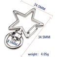 thumbnail image 2 of Porte-clés en Forme de Pentagramme Mousqueton pour Lanière Clips Crochets Clips de Lanière Pivotants Porte-clés DIY Porte-clés Accessoires pour Loisirs créatifs, Création de Bijoux (20 Pièces), 2 of 5