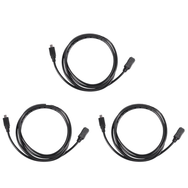 3X 1.5M Mini USB B 5Pin Adaptador de Cable de Extensión Macho Una Hembra Negro