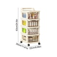 thumbnail image 3 of Linnome Chariots de Rangement Roulants avec Tiroirs, Organisateur Mobile en Plastique sur Roues pour Chambre et Rangement à la Maison, 3 of 6
