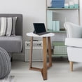 thumbnail image 3 of American Trails Aesthetic Tripod Round Side Table with Solid American Hardwood Legs, Walnut, 3 of 12