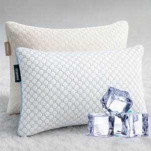 LAMMALOE Cooling Memory Foam Pillow, Toddler, 13" x 18"