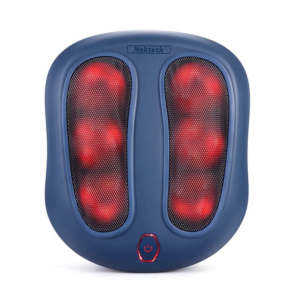 Masajeador de pies Nekteck Shiatsu con calefacción eléctrica y Heat Blue