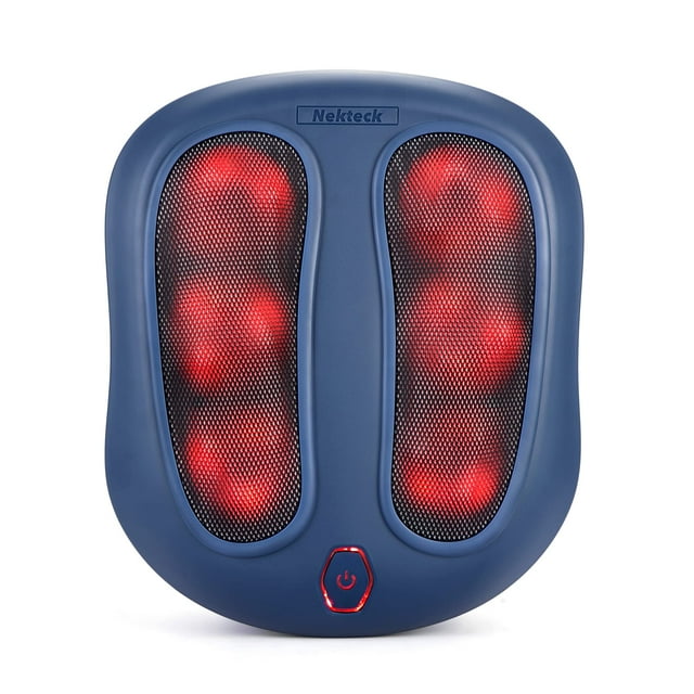 Masajeador de pies Nekteck Shiatsu con calefacción eléctrica y Heat Blue