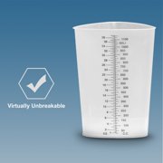 Plasti-Grad Triangular Polypropylene Graduated Beaker, Translucent, 1200 mL, 1 Ct