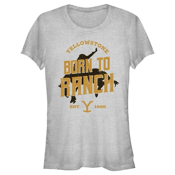Junior's Yellowstone Born to Ranch Dutton Silhouette Graphic T-Shirt