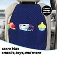 thumbnail image 4 of Goofa Navy Blue Pattern Car Back Seat Protector for Kids (2 Pack) ,Anti-kick Storage Mat for Car Seats,Shields from Footprints, 4 of 6