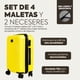 thumbnail image 2 of Set de 4 Maletas de Viaje Rígidas 20 y 18 Pulgadas con 2 Neceseres de 11 Pulgadas Equipaje Ligero con Ruedas 360 y Candado TSA Seraphiel, 2 of 7