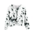 thumbnail image 3 of Arshiner Hoodies for Teen Girls Twist Front Tie Dye Hooded Sweatshirt Casual Long Sleeve Tops, 3 of 5
