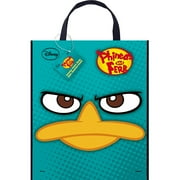 Large Plastic Phineas and Ferb Favor Bag, 13" x 11"