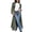 Army Green, variant on Womens Faux Suede Long Trench Coat Notched Lapel Double Breasted Pea Coat Overcoat with Belt
