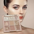 thumbnail image 4 of Bandeja de sombras de ojos Jiugong Snowflake, 9 colores de sombras de ojos rotas con purpurina y efecto perlado, Pure Desire, 4 of 7