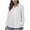 #0511-White, variant on Uootdi Button Down Long Sleeve Shirts for Women V Neck Gift Button Up Shirt Women Business Casual Blouses Fit Work Tops