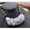 thumbnail image 6 of Certified Hand Carved Lavender Green Natural Myanmar Burma A Jade jadeite Monkey Peach Pendant Necklace, 6 of 8