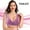 Purple, variant on Ohufall Wirefree Bras for Women ,Plus Size Front Closure Lace Bra Wirefreee Extra-Elastic Solid Bra Active Yoga Sports Bras , Summer