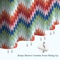 thumbnail image 6 of Colorful Geometric Chevron Pattern Shower Curtain 72"x72" ,Bathroom Decorative Shower Curtains Set with 12 Hooks,Modern Waterproof Washable Shower Curtain, 6 of 6