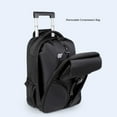 thumbnail image 3 of Rolling Backpack, Built in Pull Rod Vacuum Compression Bag Wheeled Shoulder Bag 30L Capacity  for Daily Commute, 3 of 7