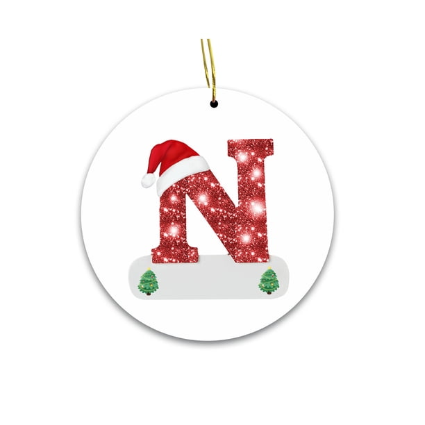 Decoraciones de Halloween, 26 letras para árbol de Navidad, adornos colgantes personalizados para árbol de Navidad, adornos navideños DIY, decoración navideña, decoración colgante para árbol de Navida