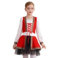 thumbnail image 1 of Sywiyi Costume Oktoberfest pour Filles Robe Traditionnelle Allemande Bavarois Dirndl Robe de Fête Dansante Rouge 6, 1 of 7