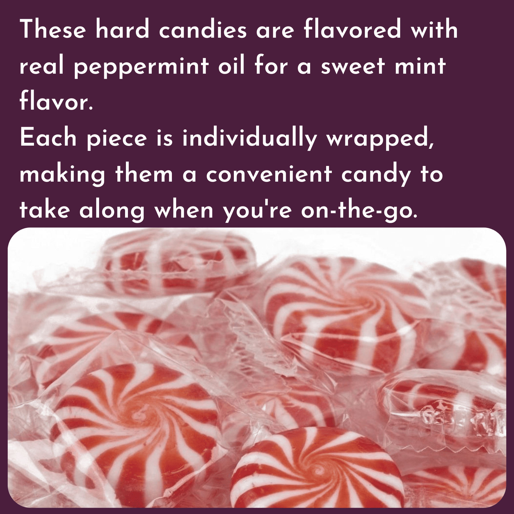 WinCrest Peppermint Starlight Mints - Wrapped Hard Candy - 5 Lb Case