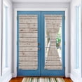 thumbnail image 2 of Vintage Farmhouse Door Curtains for Door Window, French Sidelight Front Back Door Curtains With Tieback, Country Retro Beige Wooden Grain Kitchen Rod Pocket Drapes Panel, 54"x72", 2 of 5