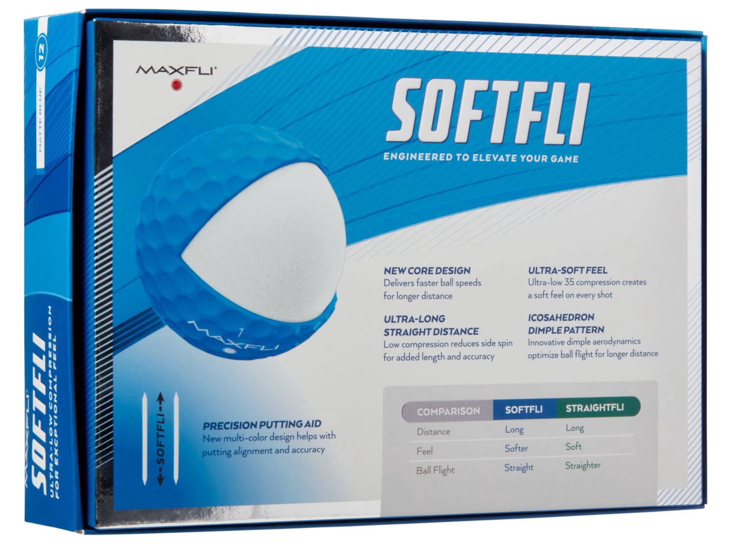 Maxfli 2023 Softfli Matte Blue Golf Balls