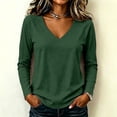thumbnail image 5 of Long Sleeve Shirts for Women Fall Outfit 2026 Fashion Casual T Shirt V Neck Basic Loose Tunic Tops L, 5 of 7