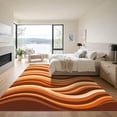 thumbnail image 3 of ODIKA 8'x10' Machine Washable Non-Slip Area Rug, Groovy Burnt Orange High Traffic Rug, Orange, 1285013, 3 of 7