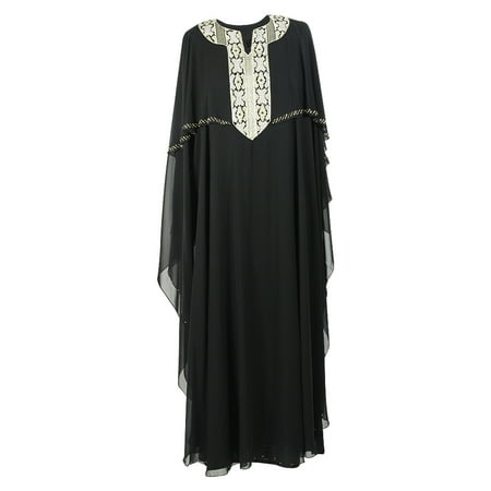 Hijaz Removable Sheer Shroud and Embroidered Crest Two Piece Black Abaya