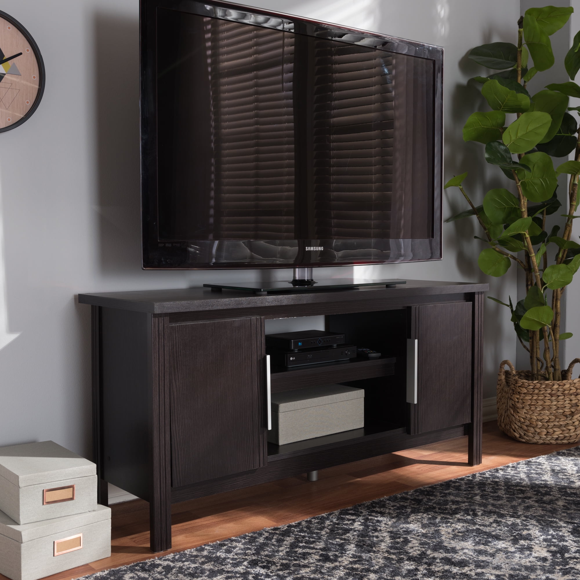 Baxton Studio Marley Modern And Contemporary Wenge Brown Finished Tv Stand