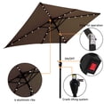 thumbnail image 4 of Aukfa 10 x 6.5ft Rectangular Patio Solar LED Lighted Outdoor Umbrellas for Market Beach Pool - Dark Chocolate, 4 of 8