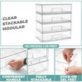 thumbnail image 4 of Acrylic Storage Containers - 4 Pack, Stackable Clear Drawer Organizers for Bathroom, Cabinet, and Home Organization, 4 of 7