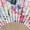 1pcs Fan Iris Aqua Flor, variant on 1pc Hand Fan Flower Design Dog Rose Rosa Canina Foldable 9inch 23cm with Bamboo Rib and Cotton Pouch