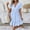 Light Blue, variant on Women's Summer Casual V-Neck Short Sleeve Mini Dress