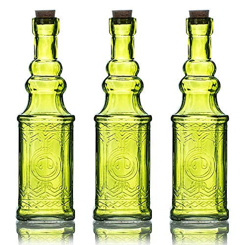 BULK PACK (3) Ella Clear Vintage Glass Bottle Wedding Flower Vase